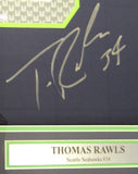 SEAHAWKS THOMAS RAWLS AUTOGRAPHED SIGNED FRAMED BLUE NIKE JERSEY MCS HOLO 107763