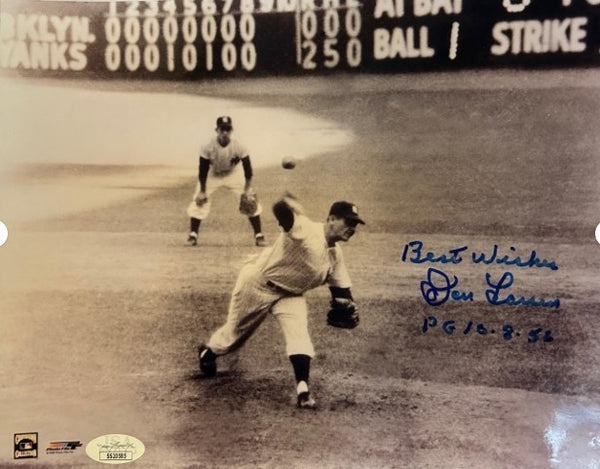 Don Larsen New York Yankees Autographed & Inscribed "PG 10-8-56" JSA COA