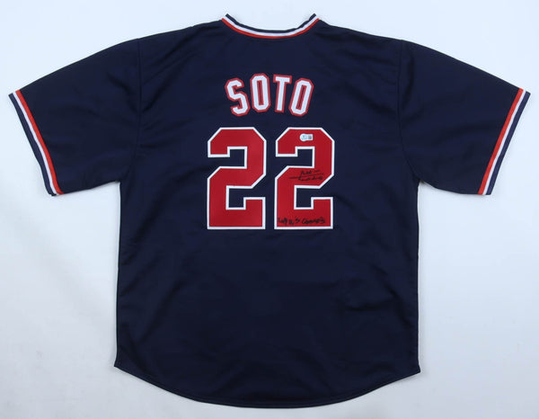 Juan Soto Signed Washington Nationals Jersey Inscribed "2019 WS Champs"/ Beckett