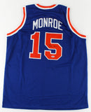 Earl Monroe Signed Knicks Jersey (PSA COA) 4xNBA All-Star / 1973 World Champs