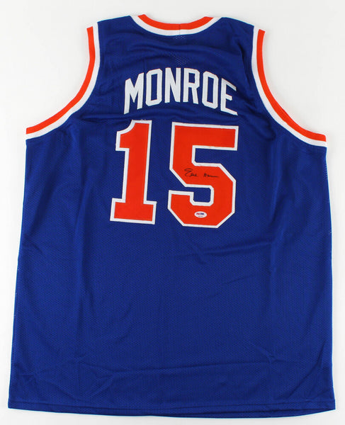 Earl Monroe Signed Knicks Jersey (PSA COA) 4xNBA All-Star / 1973 World Champs