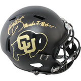 Kordell Stewart Autographed Colorado Buffaloes F/S Black Helmet Beckett 51161