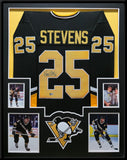 FRAMED PITTSBURGH PENGUINS KEVIN STEVENS AUTOGRAPHED SIGNED JERSEY BECKETT HOLO