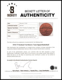 1976-77 Trail Blazers Autographed NBA Basketball 7 Sigs Bill Walton Beckett