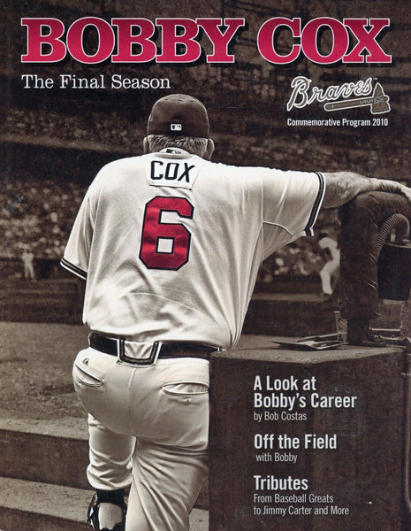 Bobby Cox Unsigned Atlanta Braves 2010 Commemorative Souvenir Program