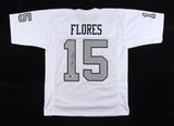 Tom Flores Signed Raiders Jersey (Beckett) Oakland Q.B. (1960-1966) H.O.F. 2021