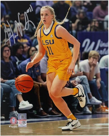 Hailey Van Lith LSU Tigers Autographed 8" x 10" Gold Jersey Dribbling Photograph