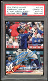 2018 Topps Update #US250 Ronald Acuna Jr. RC Blue Ink PSA 10/10 Auto Gem Mint