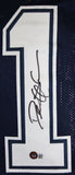 Deion Sanders Autographed Blue Pro STAT Style Jersey-Beckett W Hologram *Black