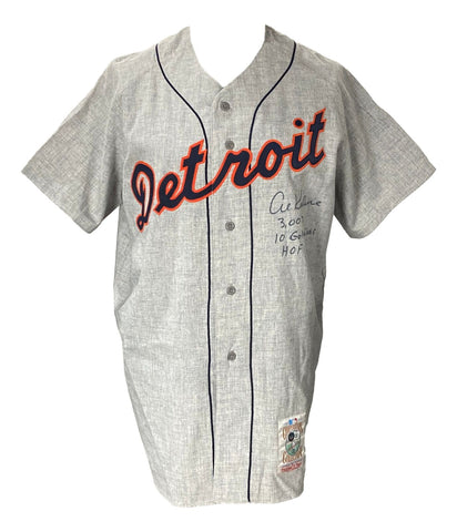 Al Kaline Signed Detroit Tigers M&N Cooperstown Collection Jersey 3 Inscr BAS