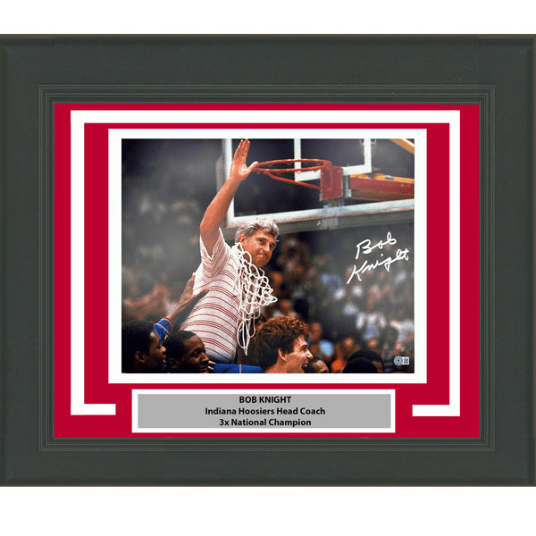 Framed Autographed/Signed Bobby Bob Knight Net Indiana 16x20 Photo BAS COA