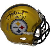 Joe Greene Autographed Pittsburgh Steelers Flash Mini Helmet Beckett 38883