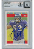 Ray Lewis Autographed 2009 Topps Chronicle #88 Trading Card Beckett 53015