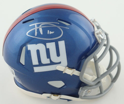 Tommy DeVito Signed New York Giants Mini Helmet (Beckett) Ex-U of Illinois Q.B.