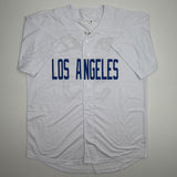 Autographed/Signed Manny Ramirez Los Angeles White Jersey Beckett BAS COA