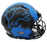 Barry Sanders Signed Detroit Lions Speed Authentic Eclipse Ripped NFL Helmet
