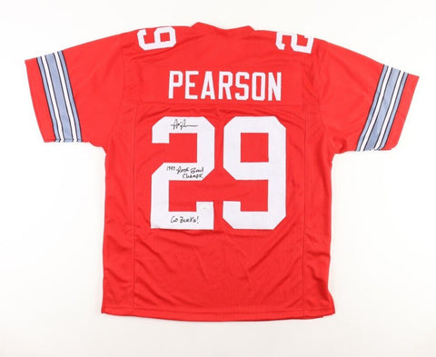 Pepe Pearson Signed Ohio State Jersey "1997 Rose Bowl Champs!, Go Bucks!" (JSA)