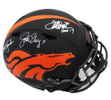 T Davis/J Elway/M Shanahan Signed Denver Broncos Speed Authentic Eclipse Helmet