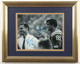 Don Shula & Gino Marchetti Signed Baltimore Colts Framed Photo / Inscribed / PSA