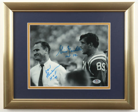 Don Shula & Gino Marchetti Signed Baltimore Colts Framed Photo / Inscribed / PSA