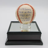 Ernie Banks Autographed five inscription baseball HMG COA