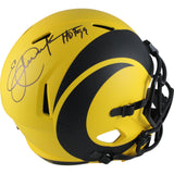 Eric Dickerson Autographed Los Angeles Rams F/S Rave Helmet HOF Beckett 49568
