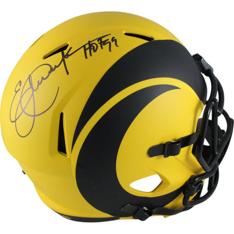 Eric Dickerson Autographed Los Angeles Rams F/S Rave Helmet HOF Beckett 49568