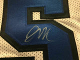 FRAMED Autographed/Signed JAHLIL OKAFOR 33x42 Duke White College Jersey JSA COA
