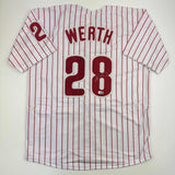 Autographed/Signed Jayson Werth Philadelphia Pinstripe Jersey Beckett BAS COA