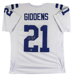 D.J. Giddens Authentic Signed White Pro Style Jersey Autographed BAS Witnessed