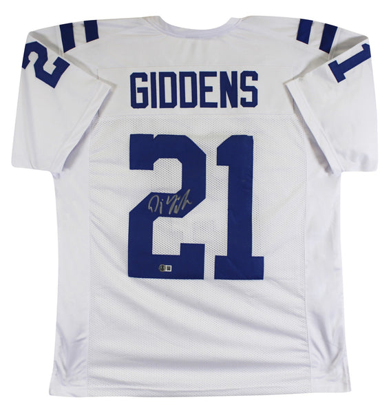 D.J. Giddens Authentic Signed White Pro Style Jersey Autographed BAS Witnessed