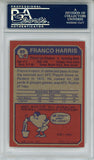 Franco Harris Autographed 1973 Topps #89 Rookie Card HOF PSA Slab 43587