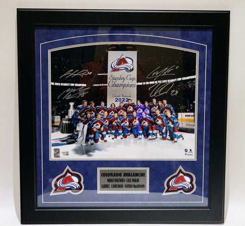 Rantanen/Makar/Landeskog/Mackinnon Signed 16x20 Photo Frame Fanatics COA