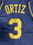 Brewers Infielder JOEY ORTIZ Signed Custom Replica Blue Jersey AUTO - JSA