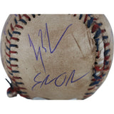 Sandlot Cast Autographed Ripped Baseball 7 Cast Members Beckett Witness 49316