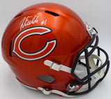 Justin Fields Autographed Orange Flash Speed Full Size Helmet Bears Beckett Witn