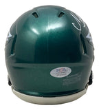 Nakobe Dean Signed Eagles Mini Speed Helmet PSA/DNA w/ Super Bowl 59 LIX Case