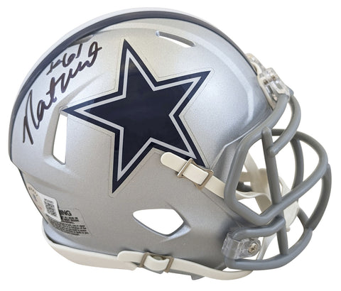 Cowboys Nate Newton Authentic Signed Speed Mini Helmet BAS Witnessed