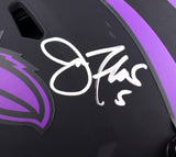 Flacco Reed Lewis Signed Ravens F/S Eclipse Speed Authentic Helmet-BeckettW Holo