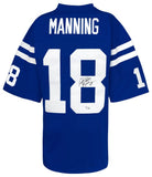 Peyton Manning Signed Colts Blue M&N NFL Legacy Football Jersey - (Fanatics COA)