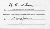 Lynn St. John HOF Signed 1942 Contract Ohio State & Northwestern JSA 198974