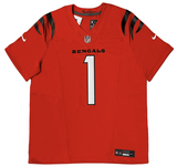 Ja'Marr Chase Autographed Bengals Orange Nike Vapor Limited Jersey Beckett