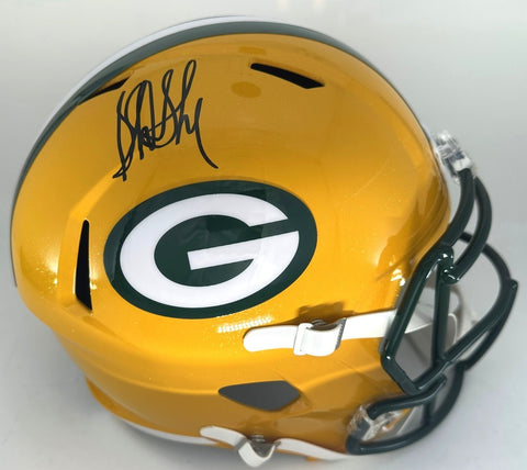 Packers HOF'er STERLING SHARPE Signed Full Size Replica Speed Helmet AUTO - JSA