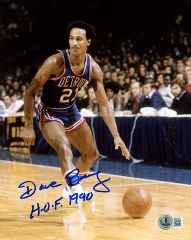 Dave Bing Autographed/Signed Detroit Pistons 8x10 Photo HOF Beckett 57402