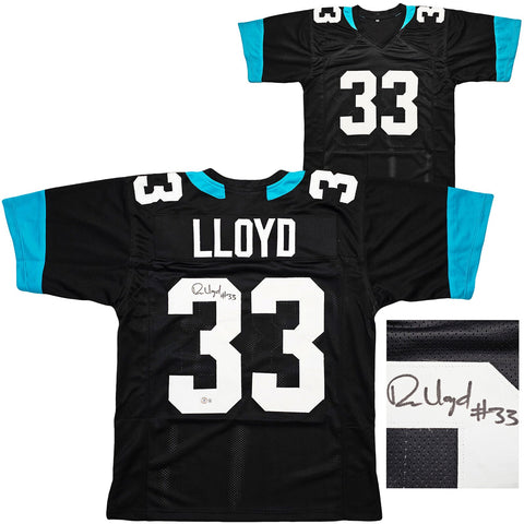 JACKSONVILLE JAGUARS DEVIN LLOYD AUTOGRAPHED BLACK JERSEY BECKETT WITNESS 215005