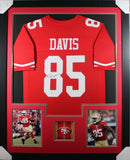 VERNON DAVIS (49ers red TOWER) Signed Autographed Framed Jersey Beckett