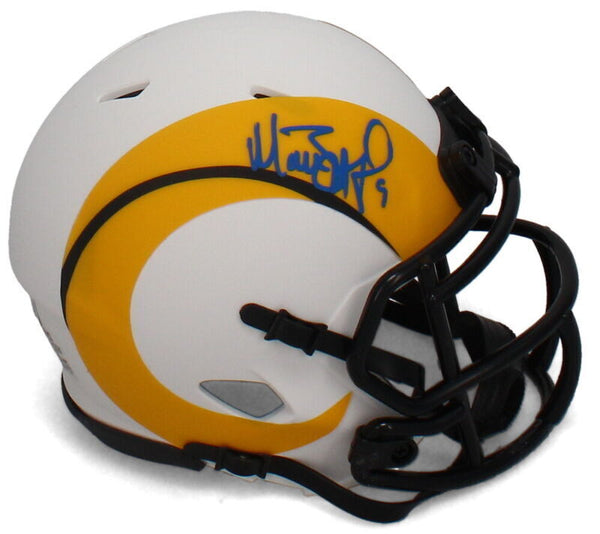 MATTHEW STAFFORD Autographed L.A. Rams Lunar Eclipse Mini Speed Helmet FANATICS