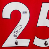 Jadon Sancho Signed Manchester United Home Soccer Jersey #25 with Beckett COA