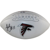 Julio Jones Autographed Atlanta Falcons Logo Football Beckett Witness 56461