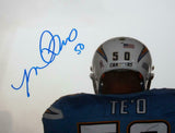Manti T'eo Chargers Autographed 8x10 Back View Photo- JSA Witness Authenticated